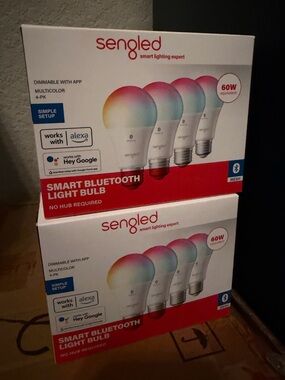 Multicolor Smart Bluetooth Light Bulb (White) - 4 Pack